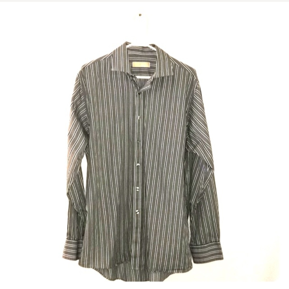 Micheal Kors striped long sleeve button up shirt.